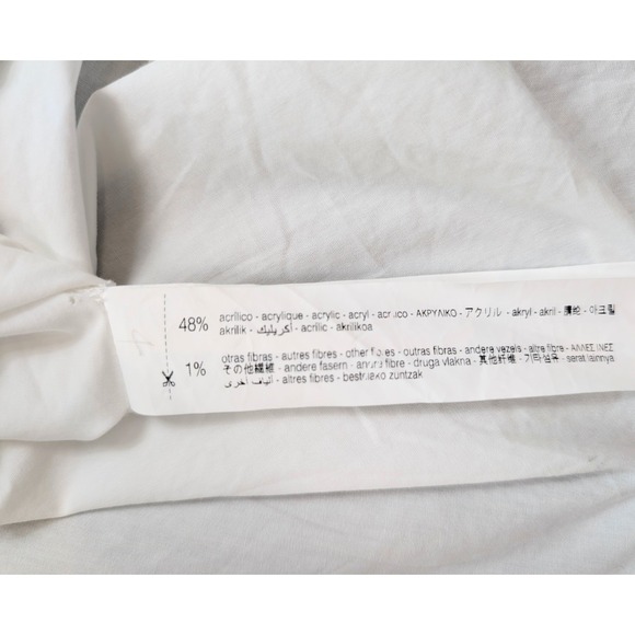 Zara White & Beige Open Crochet Faux Vest‎ Tunic Dress Women's Size Small - Picture 6 of 8